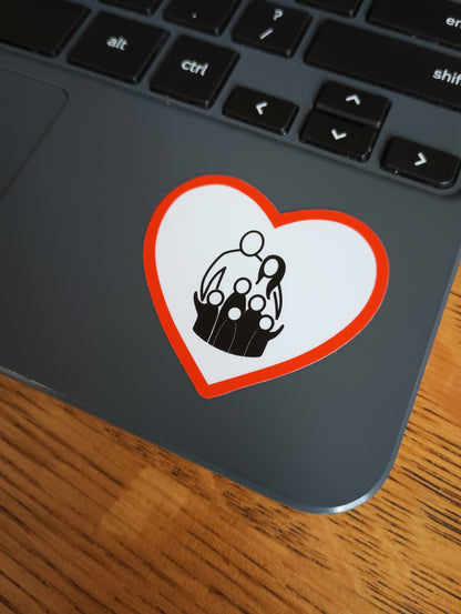 Heart-Shaped Vinyl Stickers 5 Pack